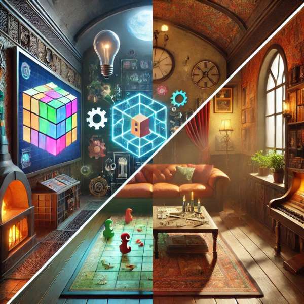 Comparison of digital and real-world escape room settings